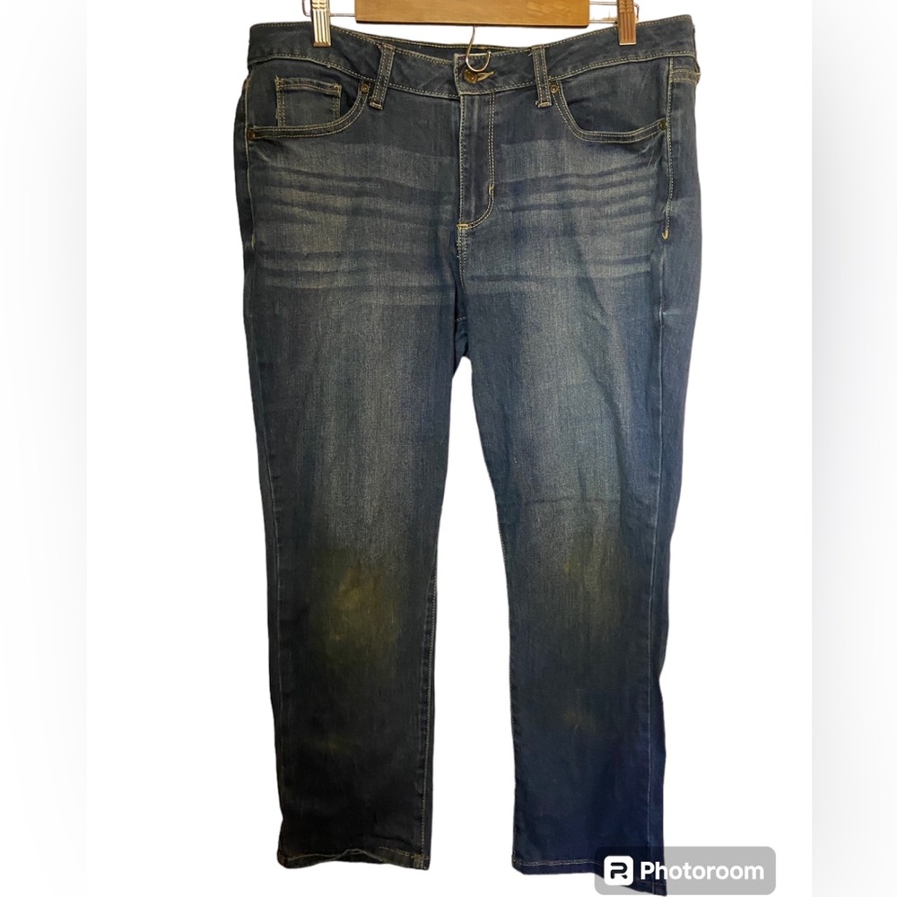 Sonoma ladies medium wash denim blue jeans pants 12 Cotton polyester rayon